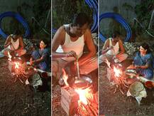 PHOTO : केंद्रीय मंत्री राव साहेब दानवे जेव्हा चुलीवर स्वयंपाक करतात