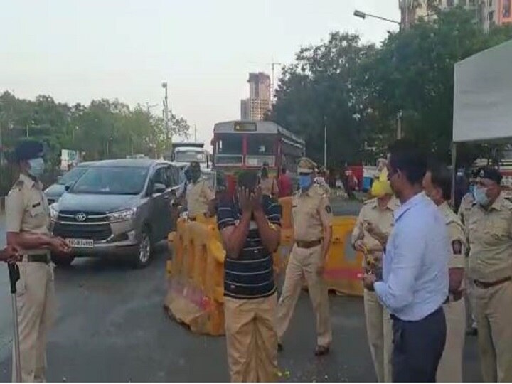 Mumbra senior police inspector receives warm welcome from colleagues मुंब्रा पोलीस स्टेशनचे वरिष्ठ अधिकारी कोरोनामुक्त, सहकाऱ्यांकडून स्वागत