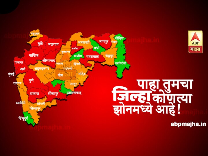 maharashtra zone for corona 14 district in red, 16 orange and 6 in green zone Maharashtra Zone | महाराष्ट्रात 14 जिल्हे रेड झोनमध्ये, 16 ऑरेंज तर 6 ग्रीन झोनमध्ये