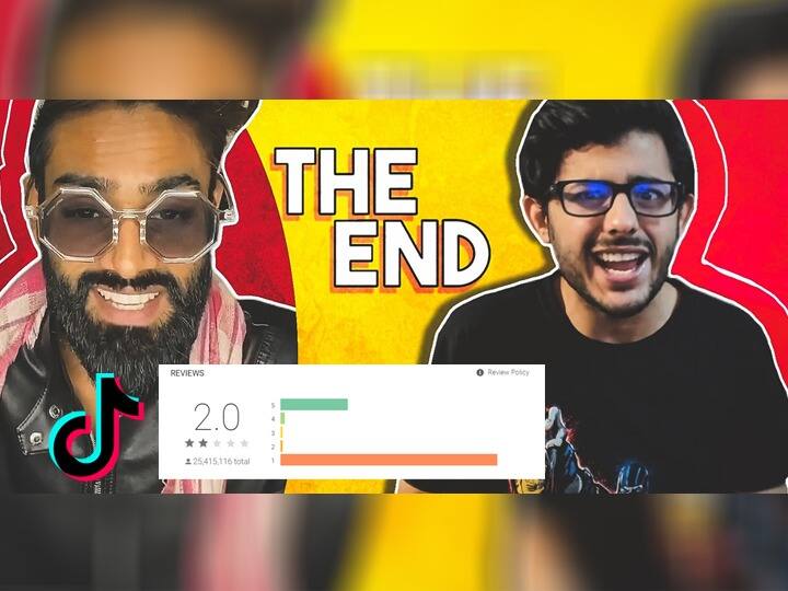 यूट्यूबर विरुद्ध टिकटॉकर वादाचा टिकटॉकच्या रेटिंगला फटका, टिकटॉकचं रेटिंग 2.0 वर TickTock vs. YouTuber hits TickTocks rating, TickTocks rating rises to 2.0 यूट्यूबर विरुद्ध टिकटॉकर वादाचा टिकटॉकच्या रेटिंगला फटका, टिकटॉकचं रेटिंग 2.0 वर