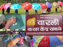 वारली हस्तकलेच्या छत्र्या बाजारात, कोरोना काळात कारागिरांना रोजगार!