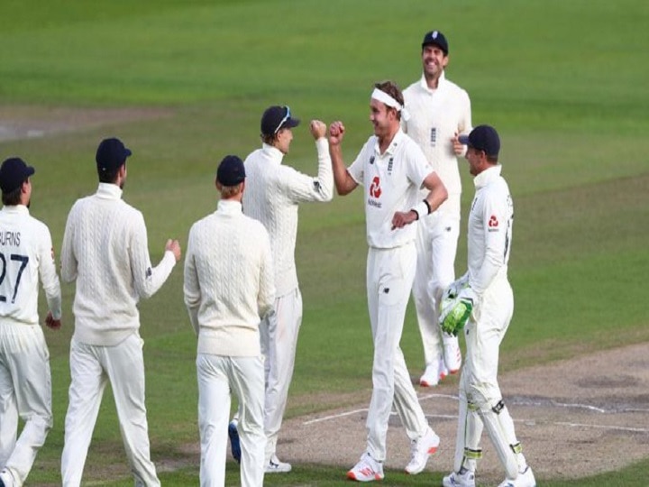  England wins the first international series since west Indies Stuart Broad Scales 500 Wicket कोरोनानंतरच्या पहिल्याच आंतरराष्ट्रीय मालिकेत इंग्लंडची सरशी; स्टुअर्ट ब्रॉडची विक्रमी कामगिरी