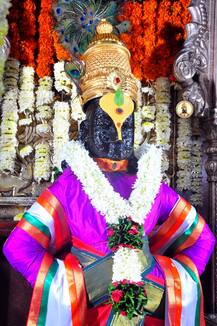 PHOTO | स्वातंत्र्य दिनानिमित्त विठुरायाच्या मंदिराला तिरंगी फुलांची आकर्षक सजावट