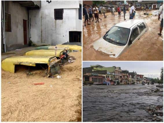 राजस्थानची राजधानी जयपूरमधील मुसळधार पावासाची भिषणता दाखवणारे फोटो समोर आले आहेत. शहरातील रस्त्यावर उभी असलेली वाहनं पूर्णपणे मातीच्या ढिगाऱ्याखाली गेल्याचं या फोटोंमध्ये दिसत आहे. शहरात गेल्या काही दिवसांत मुसळधार पाऊस झाला होता, त्यामुळे पुरस्थिती निर्माण झाली होती. फोटोंमध्ये असं वाटत आहे की, शहरांमधून नदीचा प्रवाह वाहत आहे. मातीच्या खाली अडकलेली वाहनं बाहेर काढण्यासाठी लोकांना फार कष्ट करावे लागले. तसेच मोठ्या प्रमाणावर नुकसानही झालं आहे. 