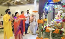 गणपती बाप्पा मोरया... मुख्यमंत्र्यांसह अनेक राजकीय नेत्यांकडे गणरायाचं आगमन