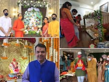 गणपती बाप्पा मोरया... मुख्यमंत्र्यांसह अनेक राजकीय नेत्यांकडे गणरायाचं आगमन