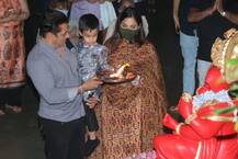 PHOTO | सलमान खानची बहिण अर्पिता खान शर्माच्या घरी गणेशोत्सव साजरा, दीड दिवसाच्या बाप्पाचं उत्साहात विसर्जन