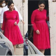 PHOTO | शुटिंगदरम्यान बेबी बंप फ्लॉन्ट करताना दिसली करिना कपूर