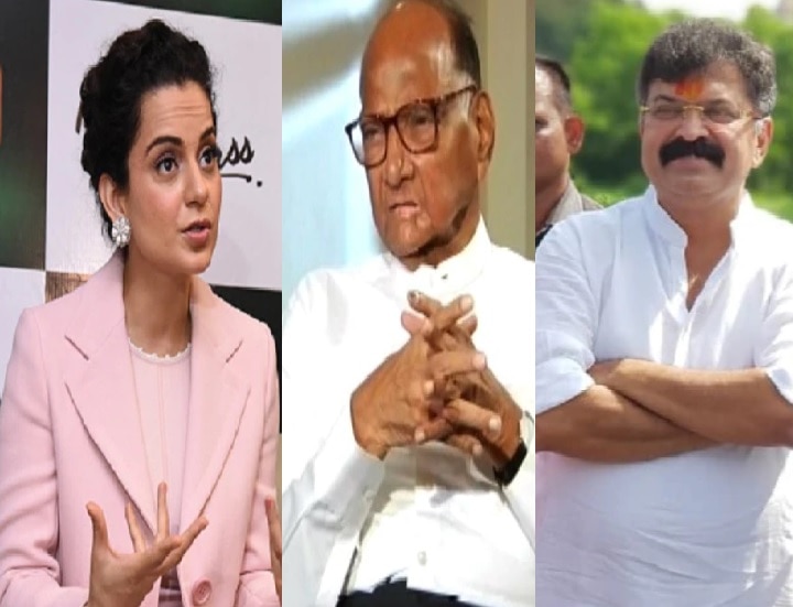 Kangana Ranaut vs Shiv Sena Actress Targets NCP Chief Sharad Pawar खारच्या फ्लॅटवरुन कंगनाचं शरद पवारांकडे बोट, जितेंद्र आव्हाडांचं कंगनाला उत्तर
