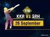 SRH vs KKR LIVE Score, IPL 2020: सनरायजर्स हैदराबादचं केकेआरला 143 धावांचं लक्ष्य