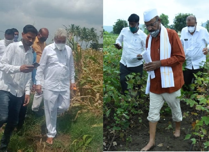 Minister Dada Bhuse and abdul sattar says government does not have the money to help farmers अतिवृष्टीनं पिकं 'पाण्यात'! कृषीमंत्री म्हणतात, 'शेतकऱ्यांना मदतीसाठी सरकारकडे पैसे नाहीत'