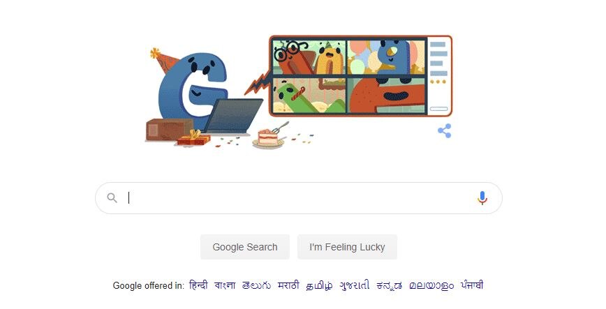 Google चा आज 22 वा वाढदिवस; बनवलं खास डूडल!