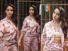 PHOTOS : पिंक फ्लोरल ड्रेसमधील 'दिलबर' गर्ल नोरा फतेहीचा स्टायलिश लूक!