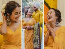 PHOTO : 'नेहू दा व्याह'... नेहा कक्कर आणि रोहनप्रीतच्या हळदी समारंभाचे खास फोटो