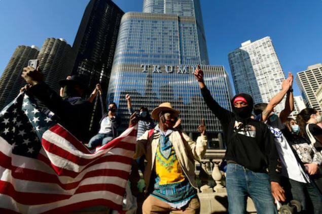 फिलाडेल्फिया, न्यूयॉर्क आणि अरिजोना या अमेरिकेतील महत्त्वाच्या शहरांमध्ये काही ठिकाणी ट्रंप समर्थक, तर काही ठिकाणी जो बायडन यांच्या समर्थकांची गर्दी जमल्याचं पाहायला मिळालं. 