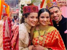 भावाच्या रिसेप्शनमध्ये वहिनी आणि आईसोबत कंगनाचा पहाडी डान्स; व्हिडीओ ट्वीट