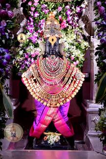 In Pics :  दिवाळी पाडव्यानिमित्त विठ्ठल मंदिरात आकर्षक फुलांची सजावट