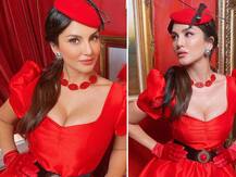 PHOTO | सनी लिओनीचा रेड ड्रेसमधील हॉट लूक!