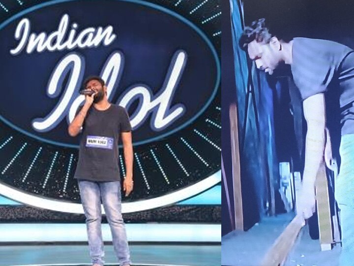 Neha and Himesh emotional on the sets of Indian Idol 2020 after Cleaning set Dada Yuvraj Medhe performance इंडियन आयडॉलच्या सेटवर अवतरला एकलव्य!