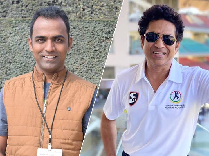 सचिन तेंडुलकरकडून रणजितसिंह डिसले गुरुजींचं कौतुक, 'या' कारणासाठी केलं विशेष अभिनंदन global teachers prize award Ranjitsinh Disale sachin tendulkar Congratulate disale guruji सचिन तेंडुलकरकडून रणजितसिंह डिसले गुरुजींचं कौतुक, 'या' कारणासाठी केलं विशेष अभिनंदन