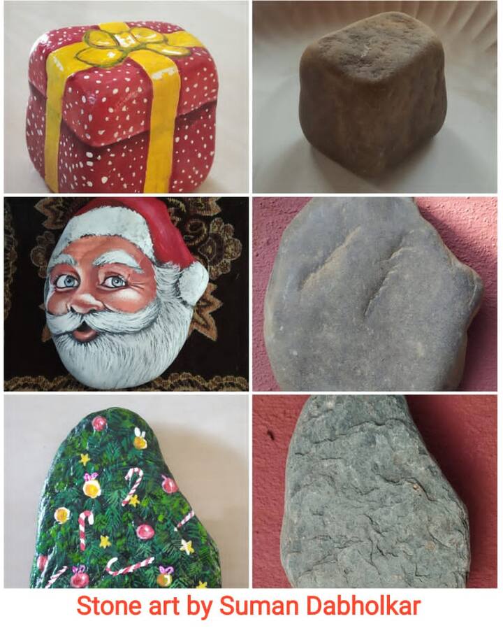 त्यासोबत गिफ्ट, आईस्क्रीम, विठ्ठल, छत्रपती शिवाजी महाराज असे 40 ते 50 प्रकारची कलाकृती दगडांवर साकारुन दगडांना जिवंत केलं आहे.