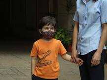 PHOTO : तैमुर करतोय गोसेवा! घराबाहेर गाईला चारा देतानाचे फोटो व्हायरल