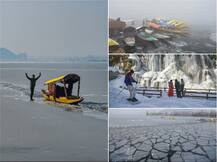 PHOTO | कडाक्याच्या थंडीमुळं काश्मीर गोठलं; 30 वर्षांतील निच्चांकी तापमानाची नोंद