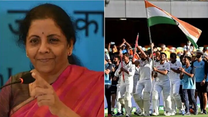 Budget 2021 Finance Minister Nirmala Sitharaman Congratulates India On Winning Against Australia In Budget Speech Union Budget 2021: अर्थमंत्री निर्मला सीतारामन यांच्याकडून टीम इंडियाच कौतुक; म्हणाल्या...