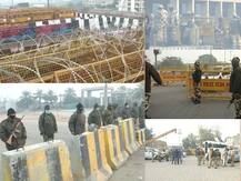 In Pics : शेतकऱ्यांचा आज देशभर चक्का जाम, दिल्लीत पोलिसांचा मोठा फौजफाटा तैनात