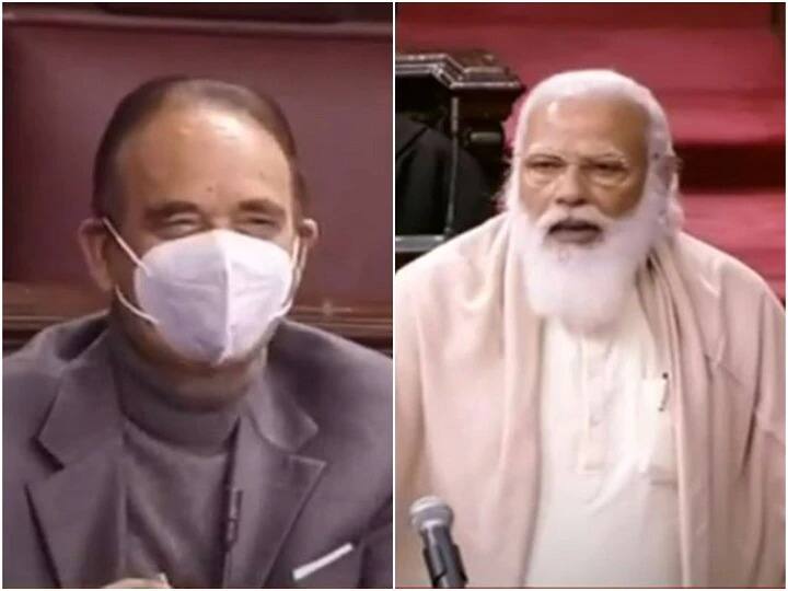 PM Modi's Emotional Speech in RS : राज्यसभेत काँग्रेसचे नेते गुलाम नबी आझाद यांना निरोप देताना पंतप्रधान मोदींना अश्रू अनावर, म्हणाले... PM Modi Emotional Cries in Rajya Sabha PM Narendra Modi farewell retiring members Rajya Sabha PM Modi's Emotional Speech in RS : राज्यसभेत काँग्रेसचे नेते गुलाम नबी आझाद यांना निरोप देताना पंतप्रधान मोदींना अश्रू अनावर, म्हणाले...