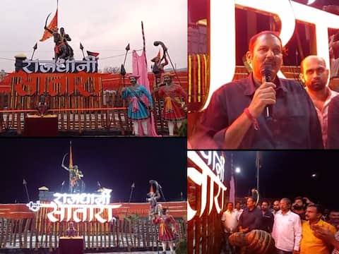 In Pics : शिवभक्ताने सातारच्या प्रवेशद्वाराजवळ उभारला छत्रपती शिवरायांचा 50 फुटी अश्वारूढ पुतळा In Pics : शिवभक्ताने सातारच्या प्रवेशद्वाराजवळ उभारला छत्रपती शिवरायांचा 50 फुटी अश्वारूढ पुतळा