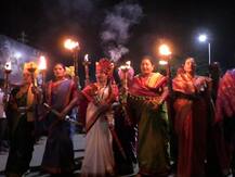 Chhatrapati Shivaji Maharaj Jayanti 2021 : शिवजन्मोत्सवानिमित्त मंगळवेढ्यात महिलांनी काढली तलवार व मशाल रॅली