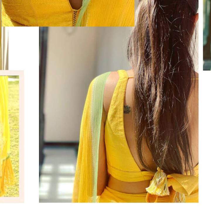 मीरा या फोटोंमध्ये आपल्या पाठीवरील सुंदर टॅटू फ्लॉन्ट करताना दिसत आहे.