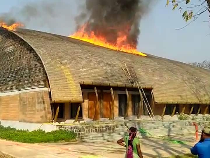 fire at bamboo research training center BRTC in nagpur बांबू रिसर्च अॅण्ड ट्रेनिंग सेंटरला लागलेल्या आगीतून संशयाचा धूर