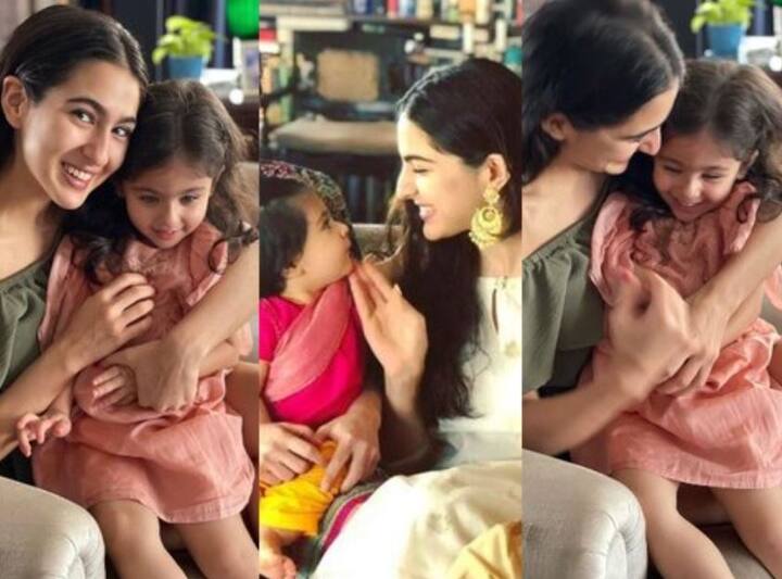   बॉलिवूड अभिनेत्री सारा अली खान आपल्या परिवारातील प्रत्येक व्यक्तीशी जवळीक आहे. नुकतंच तिनं तिची बहिण आणि सोहा अली खानची मुलगी इनायासोबतचे फोटो शेअर केले आहेत. जे खूप व्हायरल होत आहेत. 