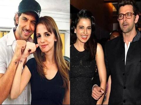 हृतिक रोशन - सुझान खान - कंगना रनौत: काइट्स चित्रपटानंतर हृतिकच्या नात्याची दोर तुटली. वृत्तानुसार काइट्स चित्रपटाची अभिनेत्री बारबरा मूरी आणि त्यानंतर कंगना रनौत यांच्यातील संबंधांची बातमी समोर आल्यावर हृतिकच्या घरात बराच संघर्ष झाला. याचा परिणाम असा झाला की 2014 मध्ये हृतिक आणि सुझानचा घटस्फोट झाला.