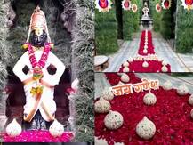 In Pics : अंगारकी चतुर्थीनिमित्त विठ्ठल रुक्मिणीच्या गाभाऱ्यात दुर्वा व गुलाब फुलांची आकर्षक सजावट!