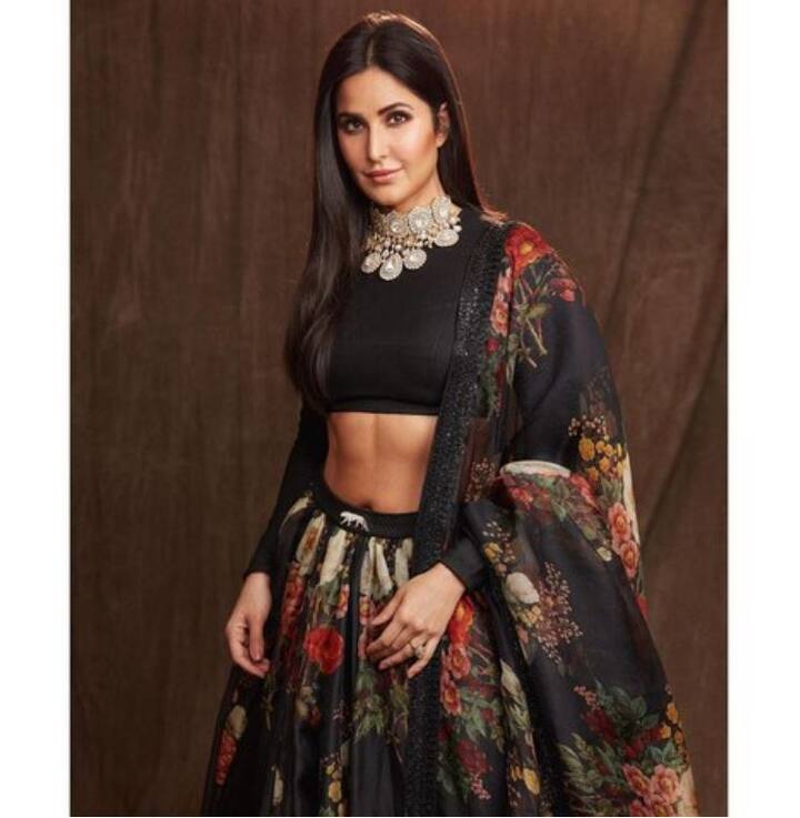 कतरिना अनेकदा लेहेंग्यातही दिसून आली आहे. अनेक फिल्मी पारटि आणि फंक्शनमध्ये कतरिना लेहंग्यात दिसून आली आहे. (Photo Credit - Instagram)