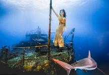 SHOCKING PICS: ਬਗੈਰ ਆਕਸੀਜਨ ਤੇ ਬੈਰੀਅਰ ਸ਼ਾਰਕ ਨਾਲ ਫੋਟੋਸ਼ੂਟ