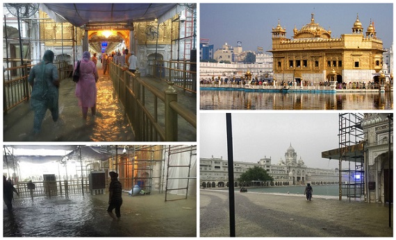  ਭਾਰੀ ਮੀਂਹ ਕਾਰਨ ਹਰਿਮੰਦਰ ਸਾਹਿਬ ਜਲਥਲ, ਦੇਖੋ ਤਸਵੀਰਾਂ