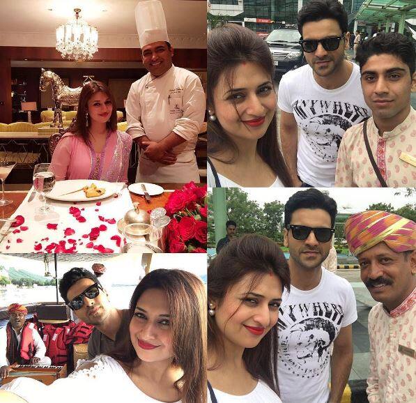 ਟੀ.ਵੀ. ਦੀ ਦੁਨੀਆ ਦੇ ਮਸ਼ਹੂਰ ਜੋੜੇ ਦਿਵਿਆਂਕਾ ਤ੍ਰਿਪਾਠੀ ਤੇ ਵਿਵੇਕ ਦਹਿਆ ਵਿਆਹ ਤੋਂ ਲੰਬੇ ਸਮੇਂ ਬਾਅਦ ਹੁਣ ਉਦੈਪੁਰ ਵਿੱਚ ਹਨੀਮੂਨ ਮਨਾ ਰਹੇ ਹਨ। ਅੱਗੇ ਤਸਵੀਰਾਂ ਵਿੱਚ ਵੇਖੋ ਨਵੇਂ ਵਿਆਹੇ ਜੋੜੇ ਦੀਆਂ ਇਹ ਖਾਸ ਤਸਵੀਰਾਂ.....