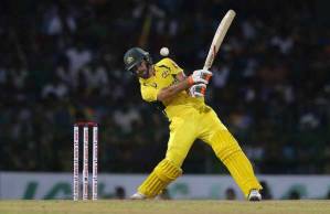 Australia's Glenn Maxwell plays a shot against Sri Lanka during their second Twenty20 cricket match in Colombo, Sri Lanka, Friday, Sept. 9, 2016. (AP Photo/Eranga Jayawardena)