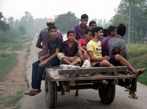 Border villagers migrating