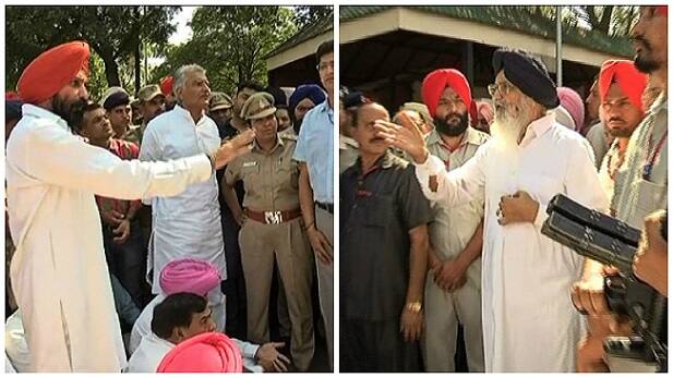  ਕਾਂਗਰਸੀਆਂ ਦੇ ਘੇਰੇ 'ਚ ਕਸੂਤੇ ਫਸੇ ਬਾਦਲ, ਦੇਖੋ ਤਸਵੀਰਾਂ