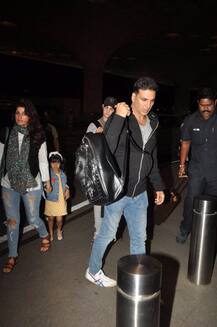 ਪਰਿਵਾਰ ਨਾਲ ਏਅਰਪੋਰਟ \'ਤੇ ਅਕਸ਼ੇ