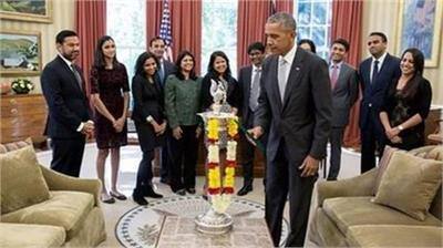 Obama Celebrates Diwali ਓਬਾਮਾ ਨੇ ਵੀ ਮਨਾਈ ਦੀਵਾਲੀ