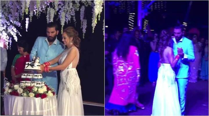 Watch video : http://abpnews.abplive.in/sports/virat-and-anushka-dancing-at-yuvraj-hazel-wedding-509232/