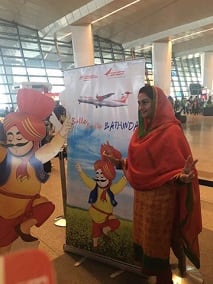 ਉਡਾਣ ਸ਼ੁਰੂ ਹੋਣ ਮੌਕੇ ਕੇਂਦਰੀ ਮੰਤਰੀ ਹਰਸਿਮਰਤ ਕੌਰ ਬਾਦਲ।