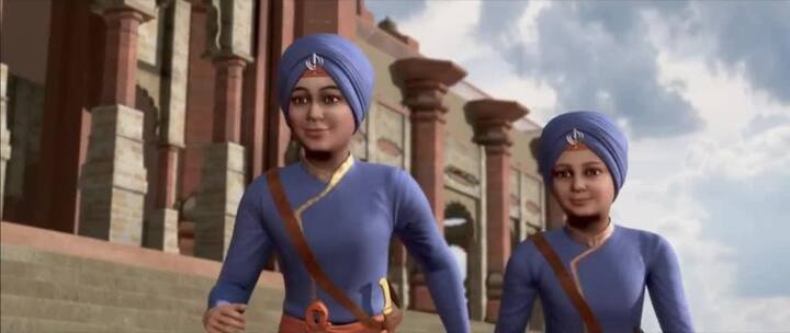 ਸਾਹਿਬਜ਼ਾਦੇ ਸ਼ਹੀਦ ਹੋਣ ਲਈ ਜਾਂਦੇ ਹੋਏ।