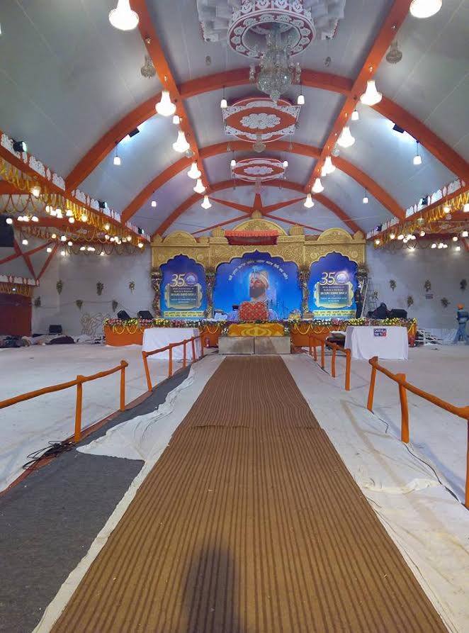 ਗਾਂਧੀ ਮੈਦਾਨ ਵਿੱਚ ਬਣਾਇਆ ਗਿਆ ਵਿਸ਼ਾਲ ਦਰਬਾਰ ਹਾਲ।